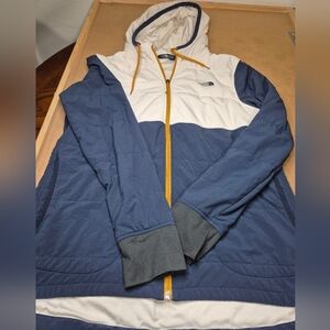 The North Face Blue and White Hooded Performance Jacket 1289Q/1137